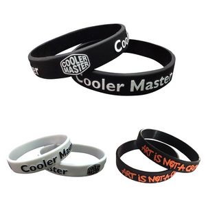 Embossed and Printed Silicone Wristband