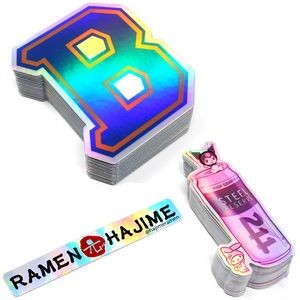 Laminated Holographic Die Cut Decal Sticker