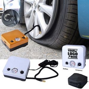 Square Portable Tire Inflator Pump With Pouch