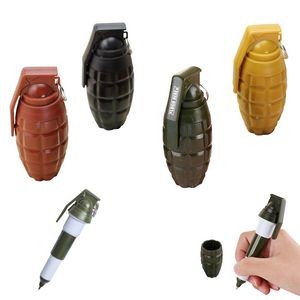 Grenade Shaped Pen With Key Ring