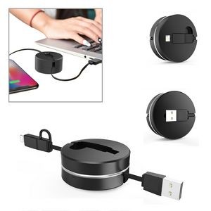 2 In 1 Retractable USB Charge Cable