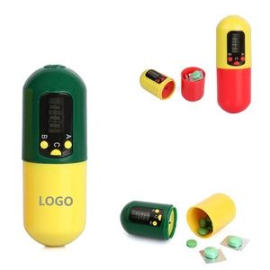 Capsule-Shaped Pill Case Reminder