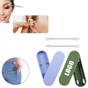 2 IN 1 Silicone Swab With Oval Case