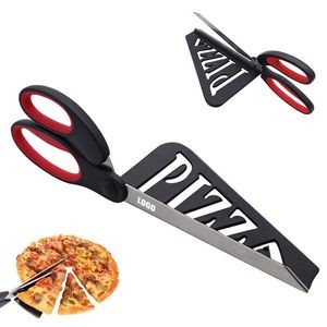 Pizza Cutter Scissors With Side Spatula