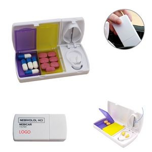 Pill Case Tablet Box With Cutter Splitter