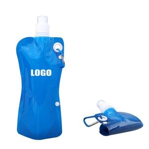 Snap Button Foldable Water Pack With Carabiner
