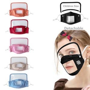 Children Smile Window Mask With Detachable Goggles