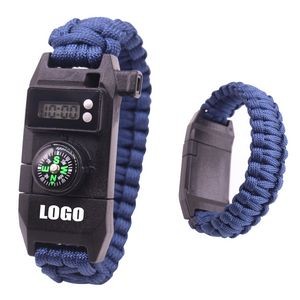 Multi Functional Rope Bracelet With Watch
