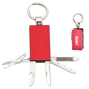 Rectangle Knife Scissors With Keychain