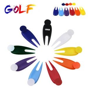 Golf Plastic Divot Fork With Ball Mark