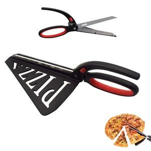 Pizza Scissors Cutter With Side Spatula