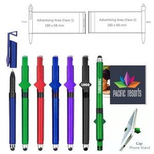 Flag Banner Stylus Ballpoint Pen With Phone Stand