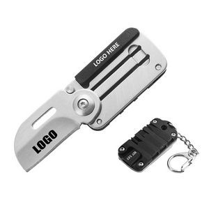 Key Chain Dog Tag Knife With Screwdrivers