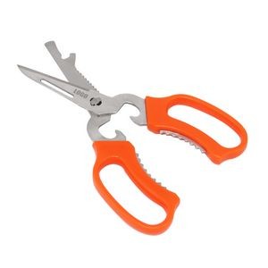 Detachable Orange Handle Scissors With Scaler