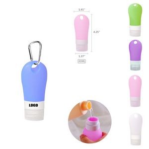60ml Silicone Travel Bottle With Carabiner