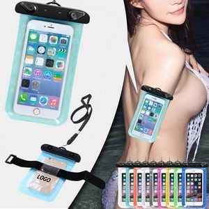 Waterproof Phone Pouch With Arm Band Lanyard