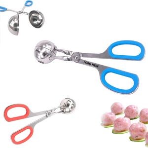 Small Sized Metal Scooper Meatball Maker With Soft Grip