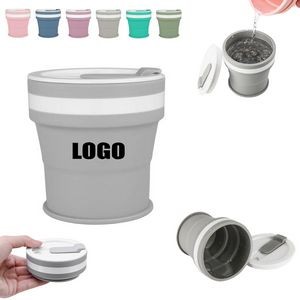 350ml Silicone Collapsible Cup With Slide Lid