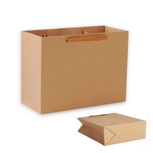 Horizontal Kraft Paper Cardboard Shopping Bag