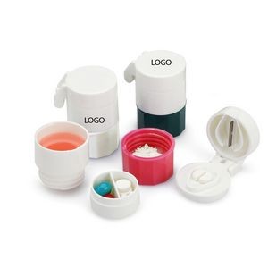 4 In 1 Pill Case Cup With Cutter Grinder