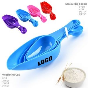 Dual Head 4 IN 1 Measuring Cup And Spoon Set