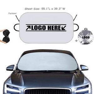 140x100cm Foldable Car Windshield Sun Shade With Pouch