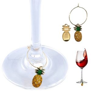Pineapple Wine Glass Charm Pendant Ring