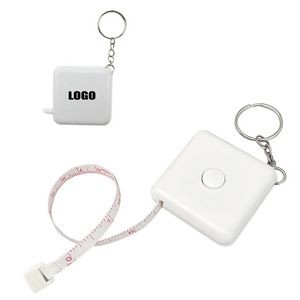 Square Shaped Tape Ruler Keychain