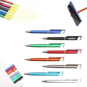 Phone Stand Ballpoint Pen With Highlighter