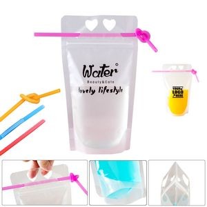 350 ml Portable Drinking Pouch With Straw