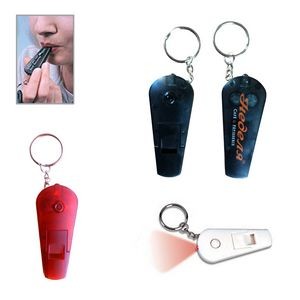 Led Flashlight Keychain With Whistle