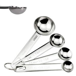 4 Pieces Stainless Steel Measuring Spoons