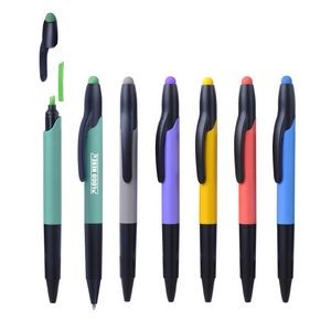 Highlighter Ballpoint Pen With Stylus