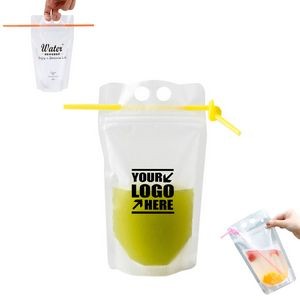 500ml Portable Drinking Pouch With Straw