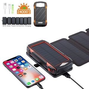 24000mAh Power Bank With Charger Solar Panels