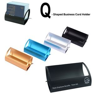 Q-Shaped Aluminum Business Card Holder