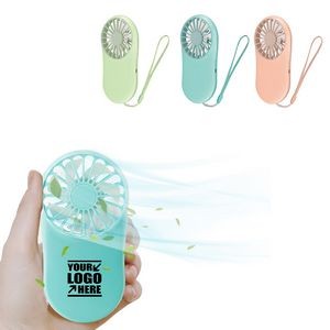Flat Handheld Fan With Wristband