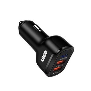 Car Charger 3 IN 1 USB Type C Adapter