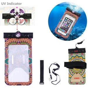 Flower Waterproof Phone Pouch With UV Indicator Armband