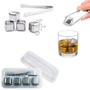 4-IN-1 Metal Chilling Whiskey Ice Cube With Tong