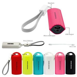 4000mah Keychain Power Bank With Cable