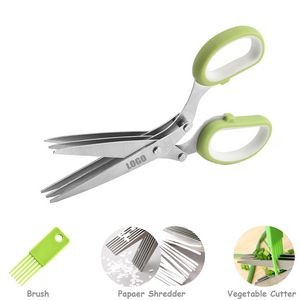 2-Color Handle 3 Blades Chopping Cutter Scissors