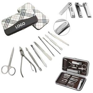 Cross Stripes 12-IN-1 Manicure Set Nail Clippers