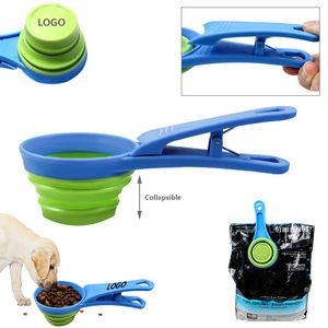 Bowl Collapsible With Pet Scoop Clip