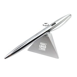 Pyramid Base Rotatable Desk Pen