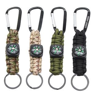 Key Chain Rope With Compass