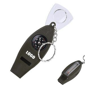 Thermometer Whistle With Magnifier Compass