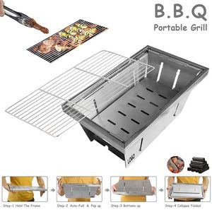 Instant Folding Portable Barbecue Grill