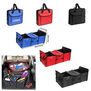Foldable Fabric Car Trunk Organizer With Cooler