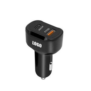 Fast Car Charger 2 IN 1 USB Type C Adapter